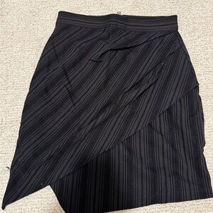 bebe Black Asymmetrical Wrap Pencil Skirt